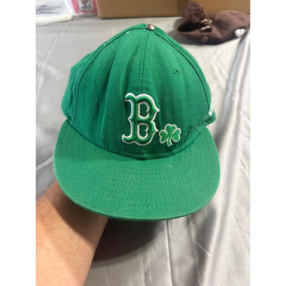 New Era 59FIFTY Boston Red Sox Green St Patricks Day Fitted Hat Size 7 3/8
